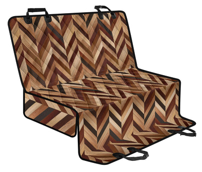 Brown Zig Zag Car Back Seat Pet Cover