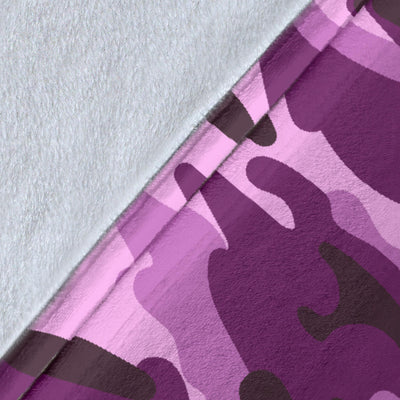 Purple Camouflage Blanket