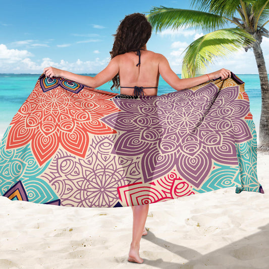 Colorful Floral Mandalas Sarong