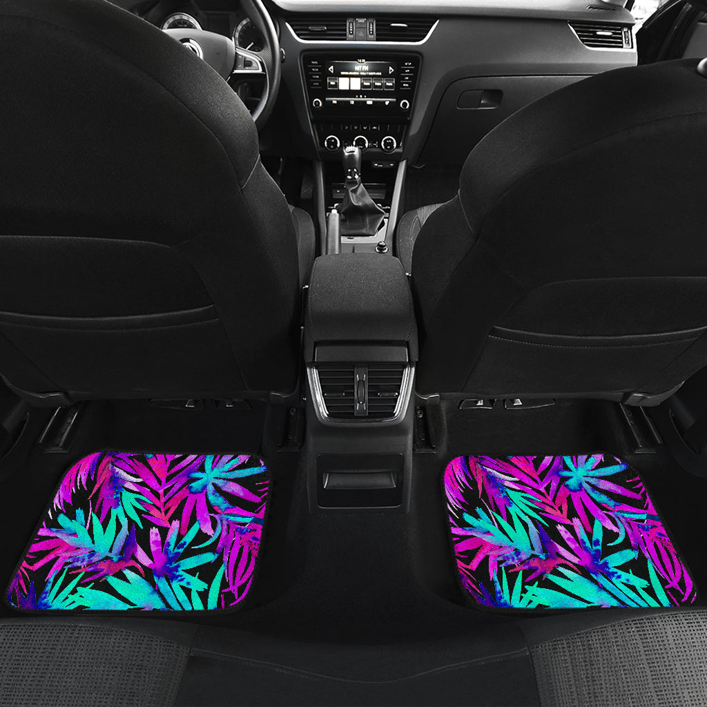 Colorful Neon Plants Car Floor Mats