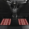 Red Ethnic Stripes Car Floor Mats