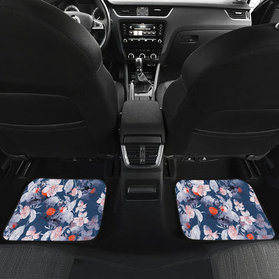 Blue Floral Car Floor Mats