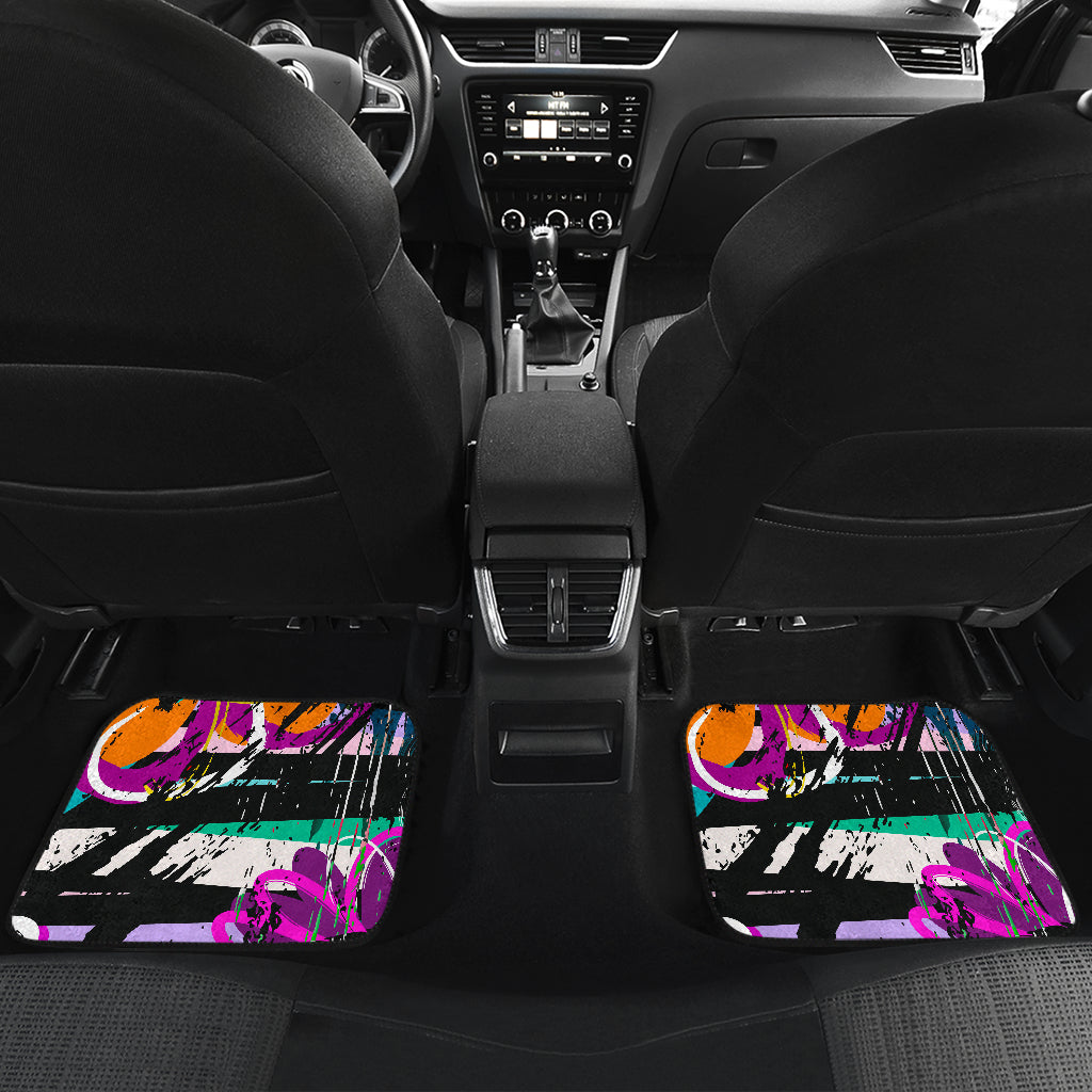 Colorful Floral Abstract Car Floor Mats