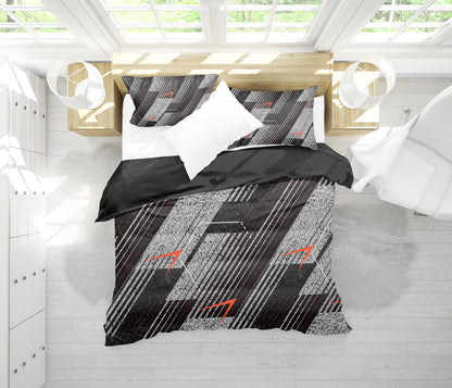Grey Abstract Bedding Set
