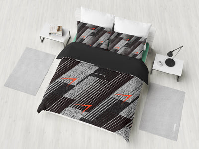 Grey Abstract Bedding Set