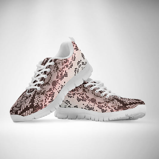 Snake Skin Print Sneakers