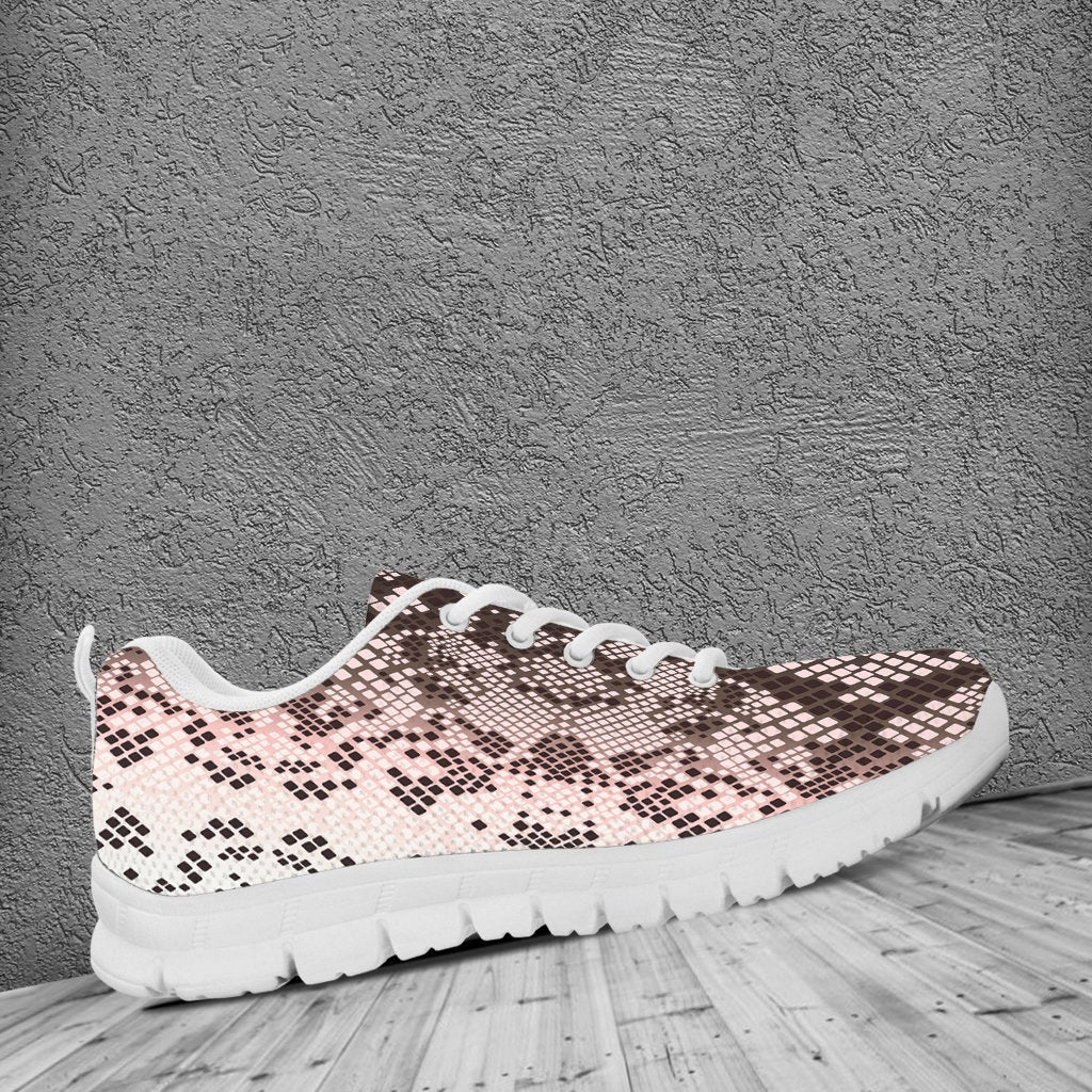 Snake Skin Print Sneakers