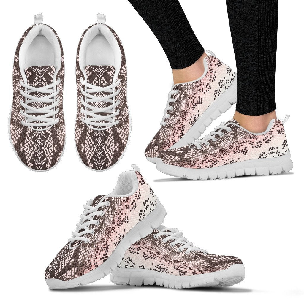 Snake Skin Print Sneakers