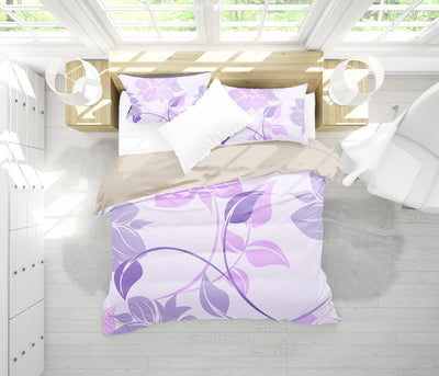 Purple Floral Bedding Set
