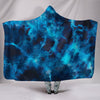 Blue Tie Dye Grunge Hooded Blanket