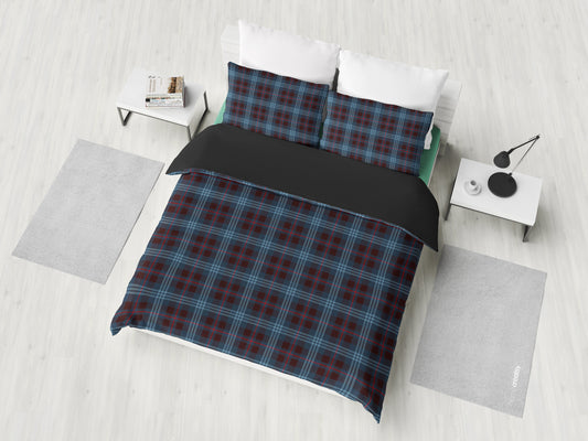 Blue Plaid Bedding Set