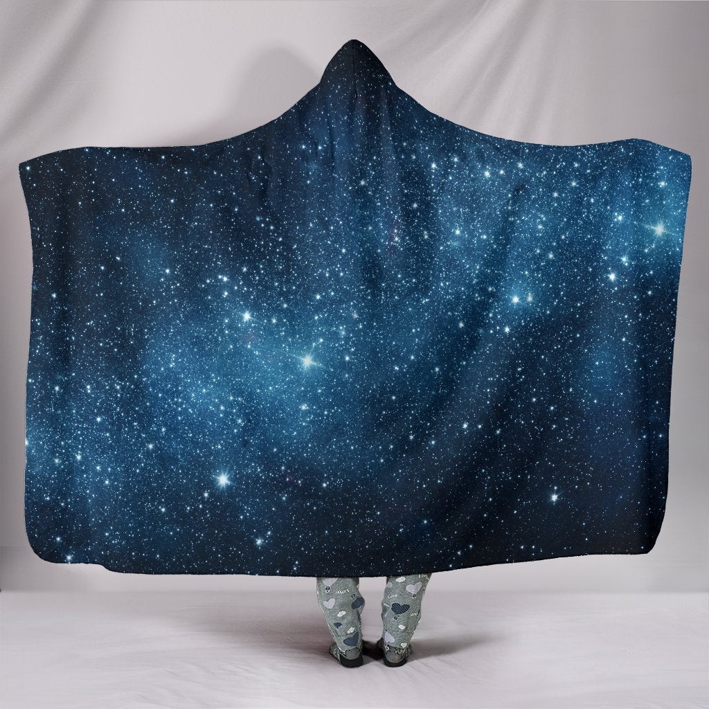 Outer Space Stars Hooded Blanket