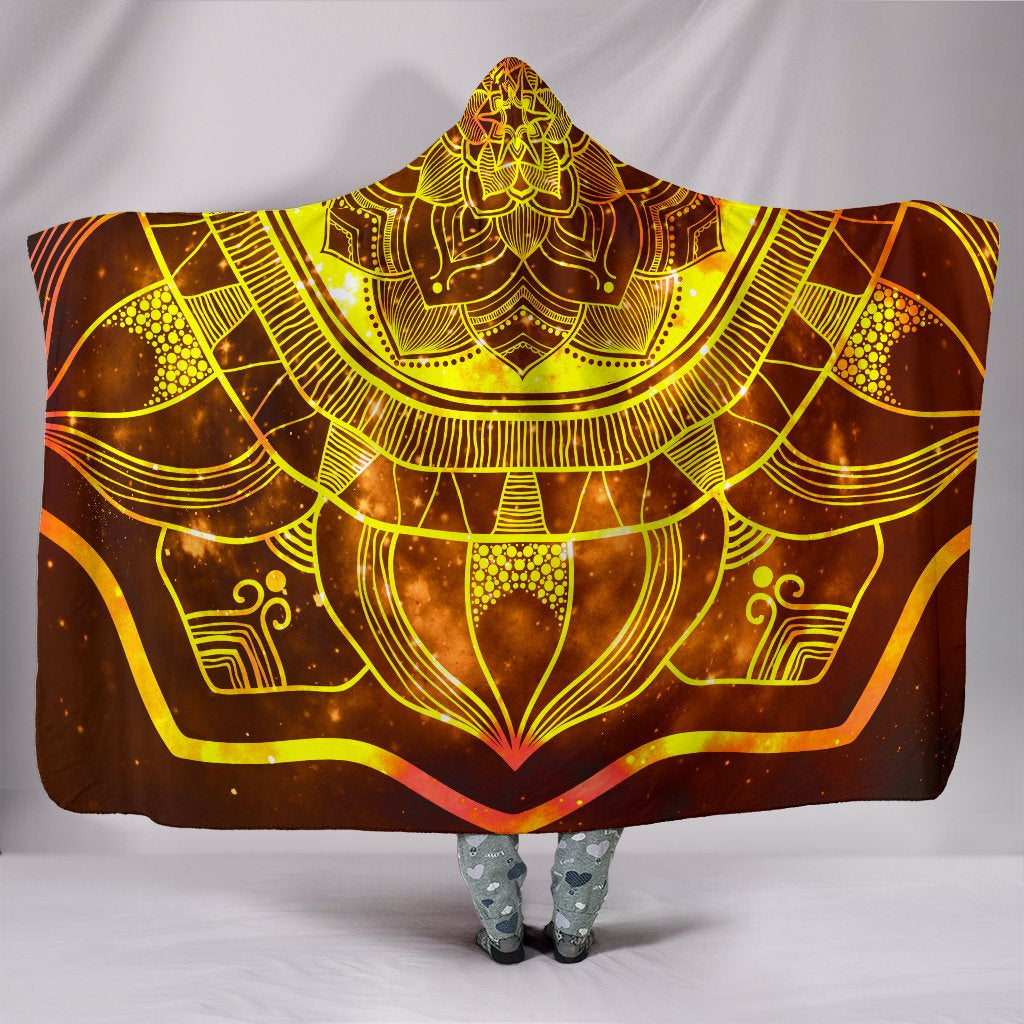 Gold Mandala Hooded Blanket