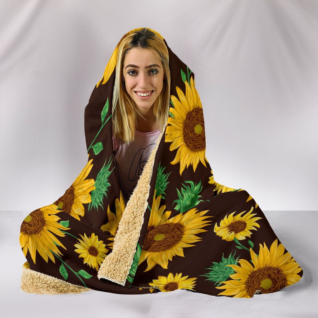 Sunflowers Hooded Blanket