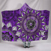 Purple Floral Mandalas Hooded Blanket
