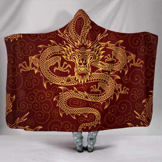Red Dragon Hooded Blanket