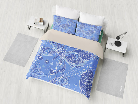 Purple Butterflies Decor Bedding Set