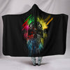 Colorful Abstract Skull Hooded Blanket