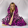 Purple Pink Leopard Print Hooded Blanket