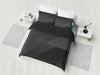 Dark Grey & Black Abstract Bedding Set
