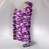 Purple Camouflage Hooded Blanket
