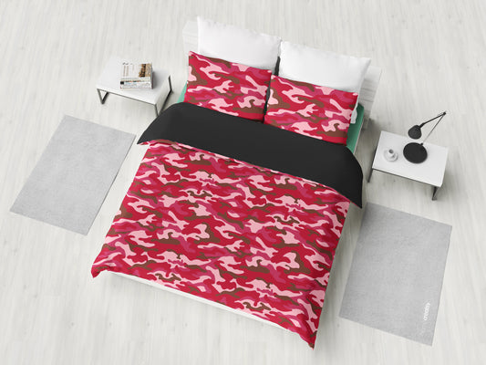 Red Camouflage Bedding Set