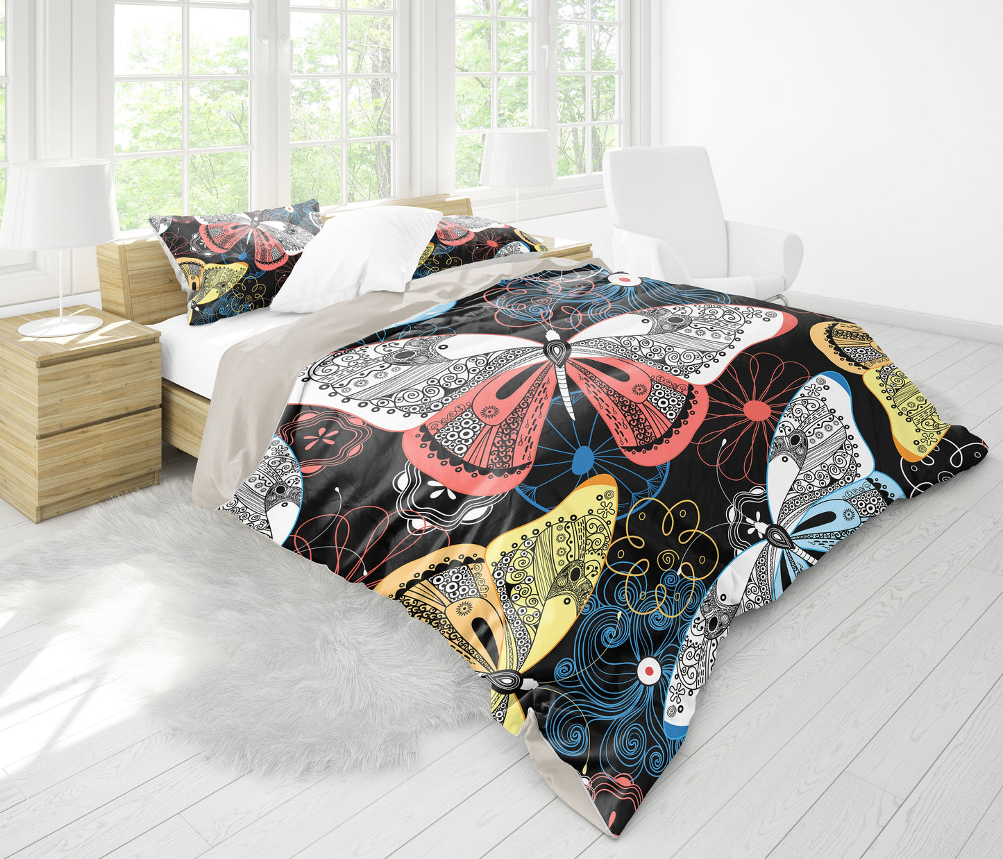 Butterflies Decor Bedding Set