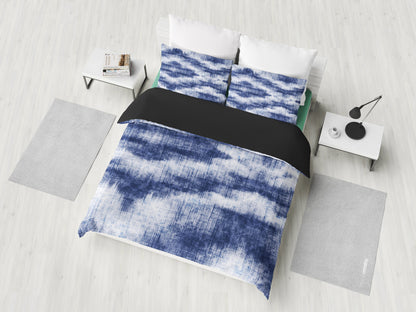 Blue Denim Abstract Bedding Set