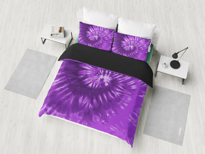 Purple Tie Dye Print Bedding Set