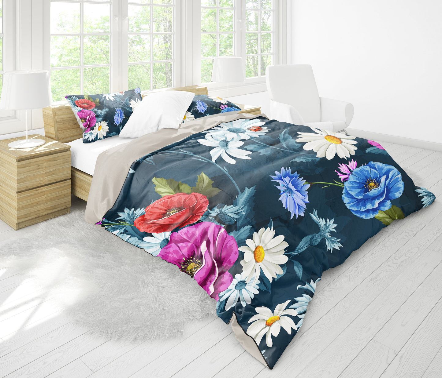 Colorful Flowers Bedding Set
