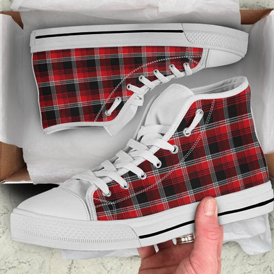 Red Plaid High Top Shoes