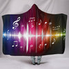Colorful Musical Notes Hooded Blanket