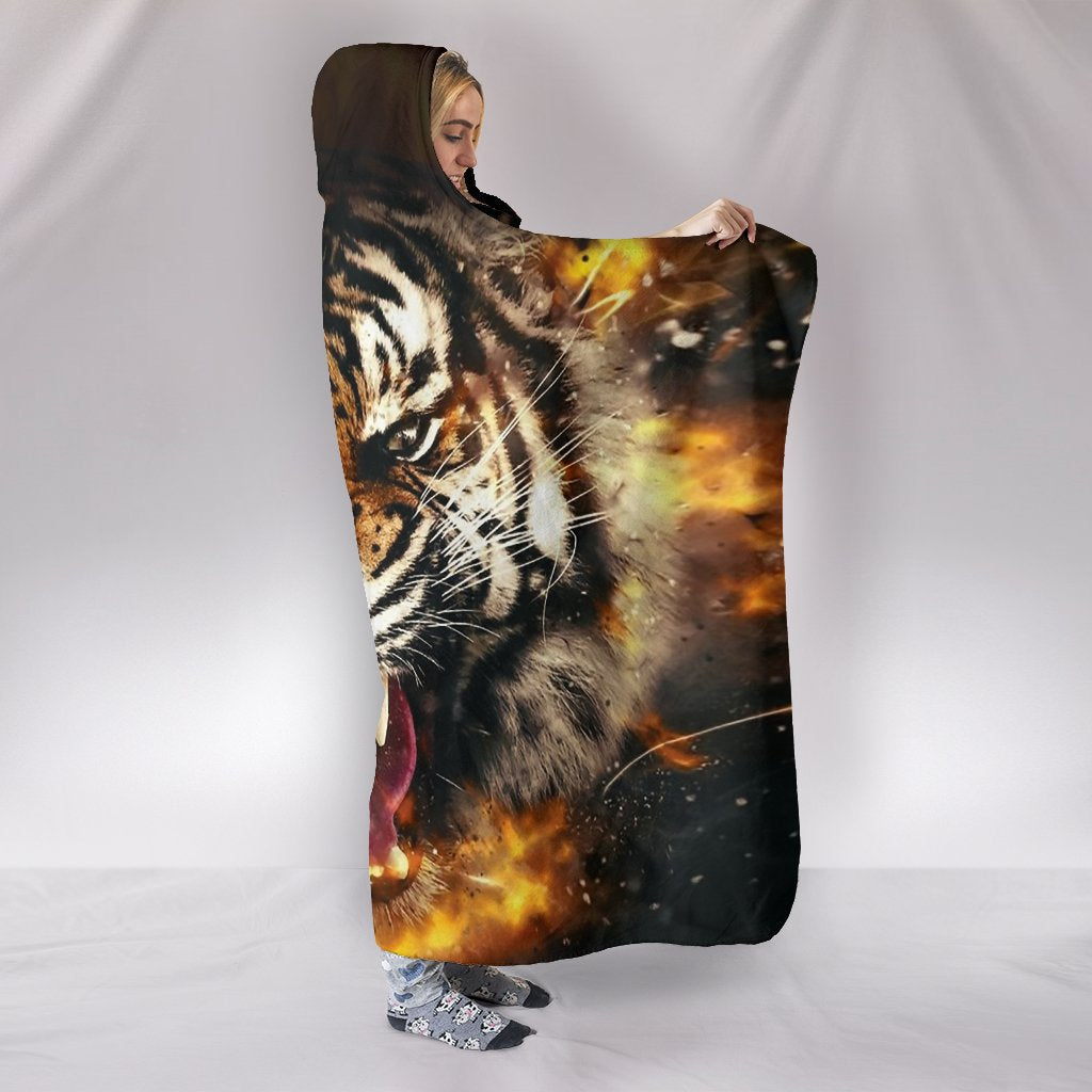 Roaring Tiger Hooded Blanket
