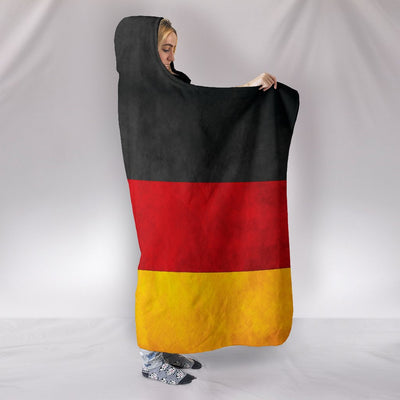 German Flag Plain Hooded Blanket