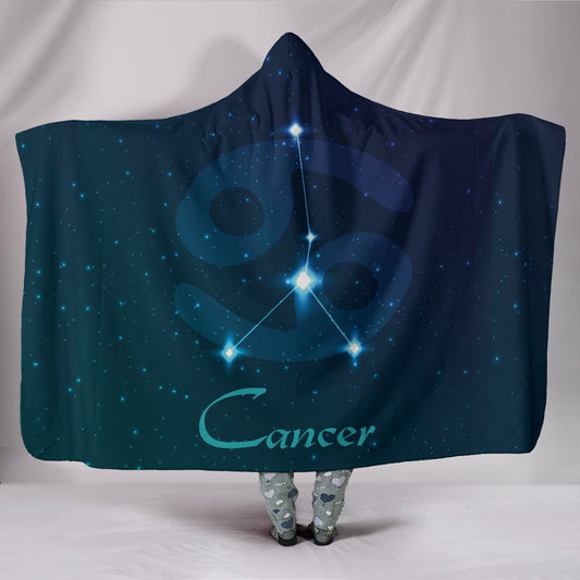 Cancer Zodiac Hooded Blanket