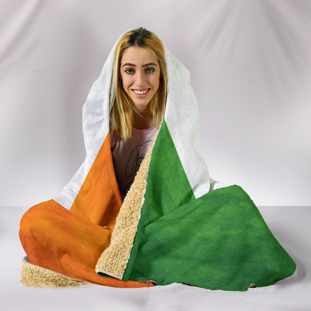 Irish Flag Hooded Blanket