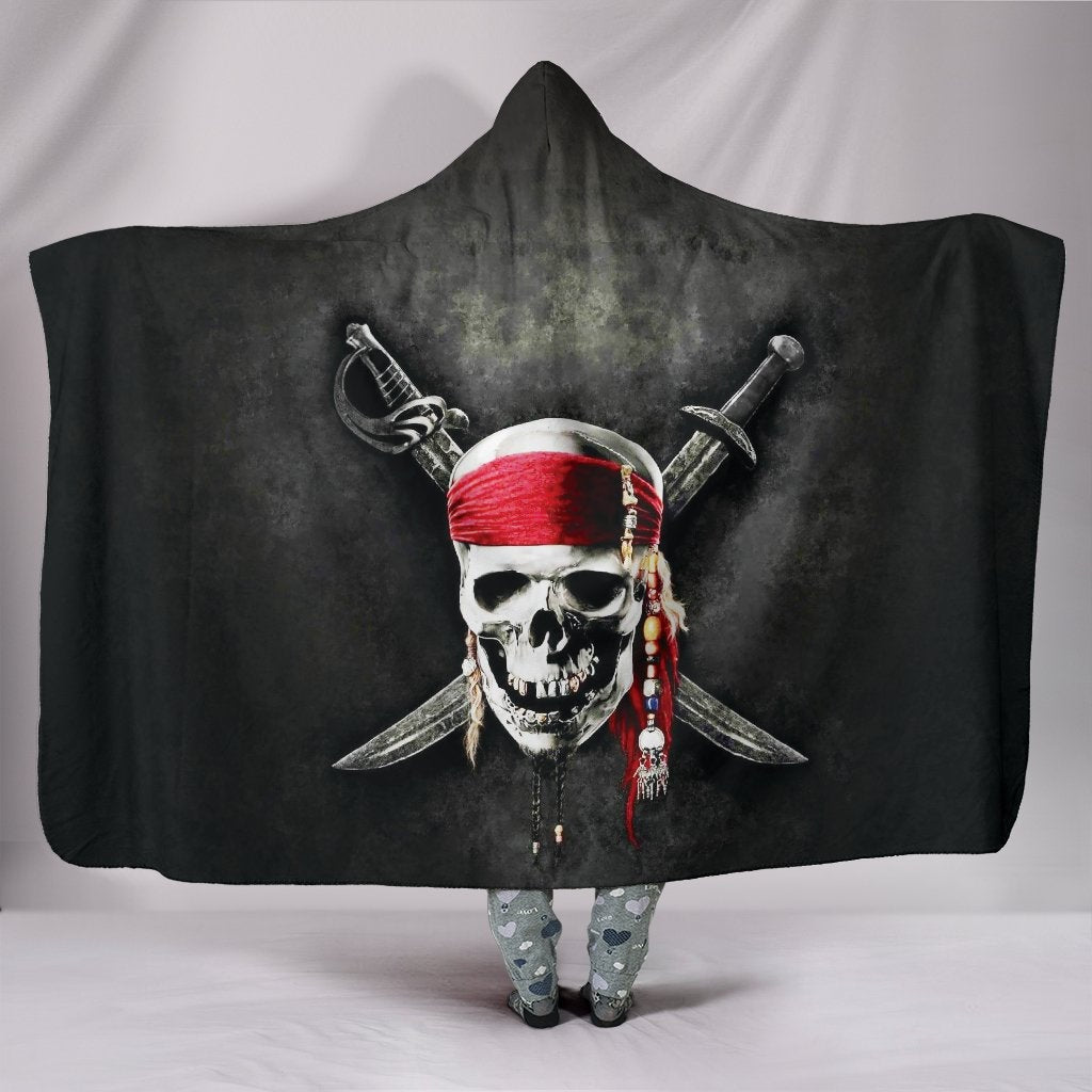 Pirate & Cross Swords Hooded Blanket