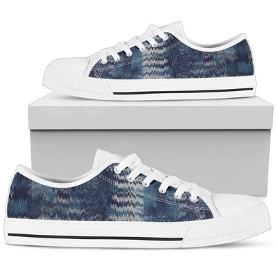 Denim Blue Distorted Abstract Shoes