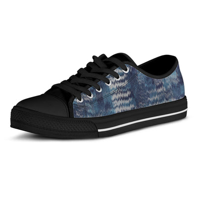 Denim Blue Distorted Abstract Shoes