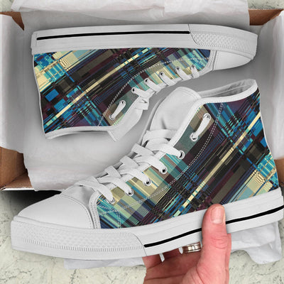 Plaid Abstract High Top Shoes