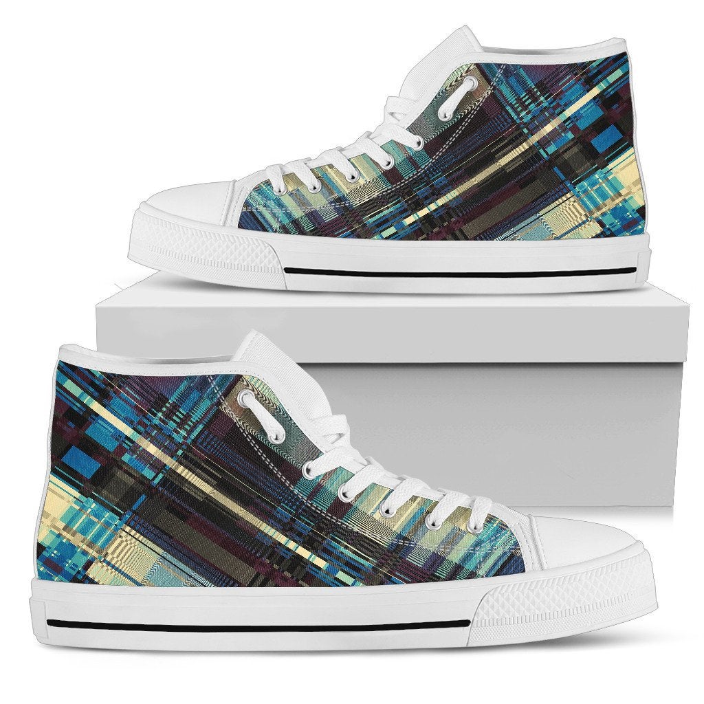 Plaid Abstract High Top Shoes