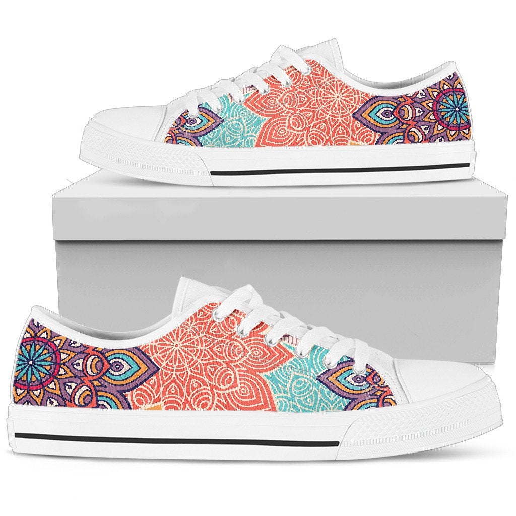 Colorful Floral Mandalas Shoes