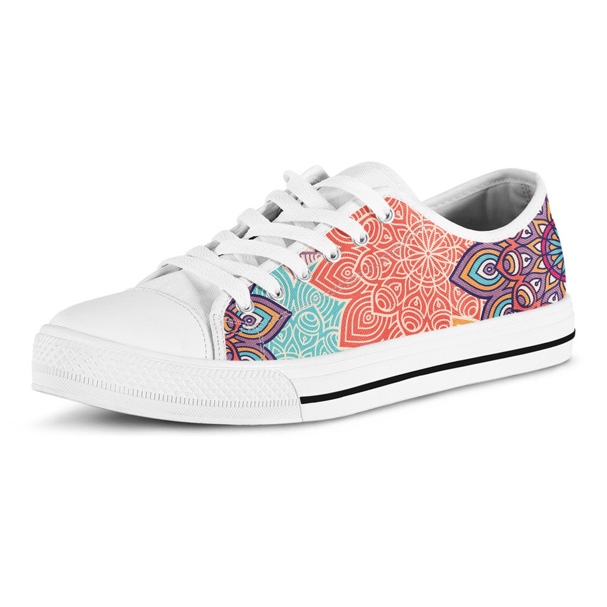 Colorful Floral Mandalas Shoes