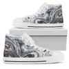 Gold Brown Marble High Top Shoes