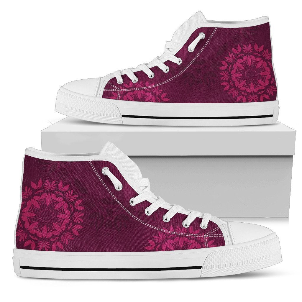 Magenta Mandalas High Top Shoes