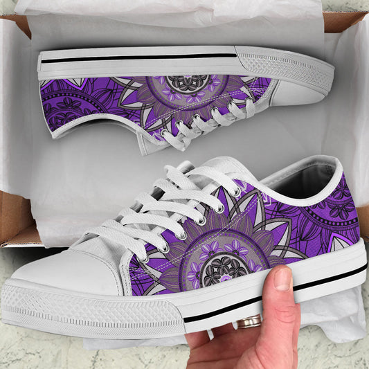 Purple Floral Mandalas Shoes