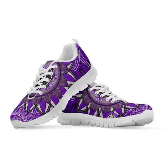 Purple Floral Mandalas Sneakers