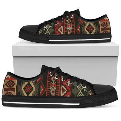 Red & Brown Boho Aztec Shoes