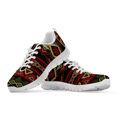 Red & Brown Boho Aztec Sneakers