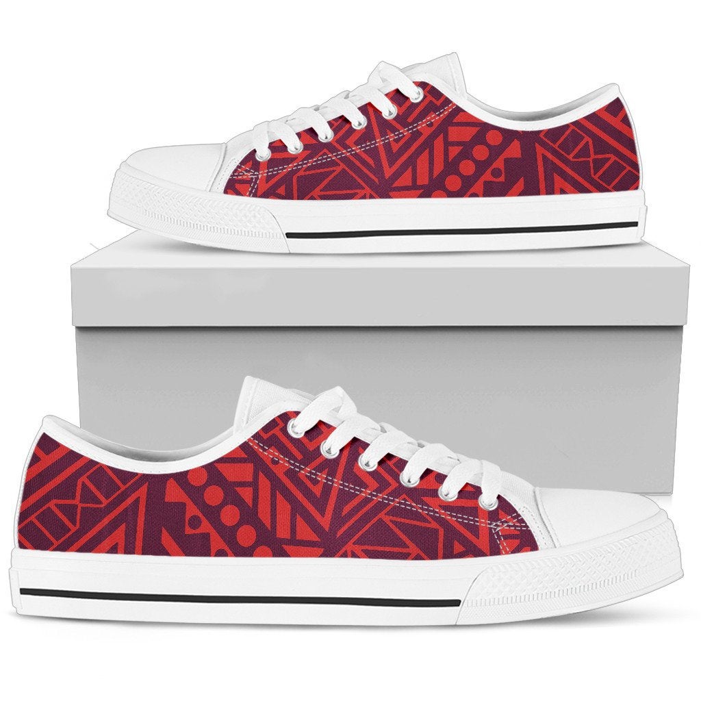 Red Tribal Polynesian Shoes
